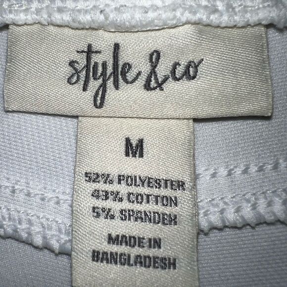Style &Co white stretchy pull on pants! New - Picture 7 of 7